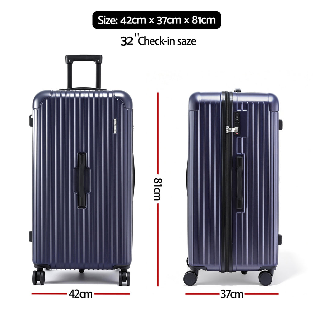 Wanderlite 32" Trunk Luggage Suitcase Travel TSA Type-C 5 Wheels Deep