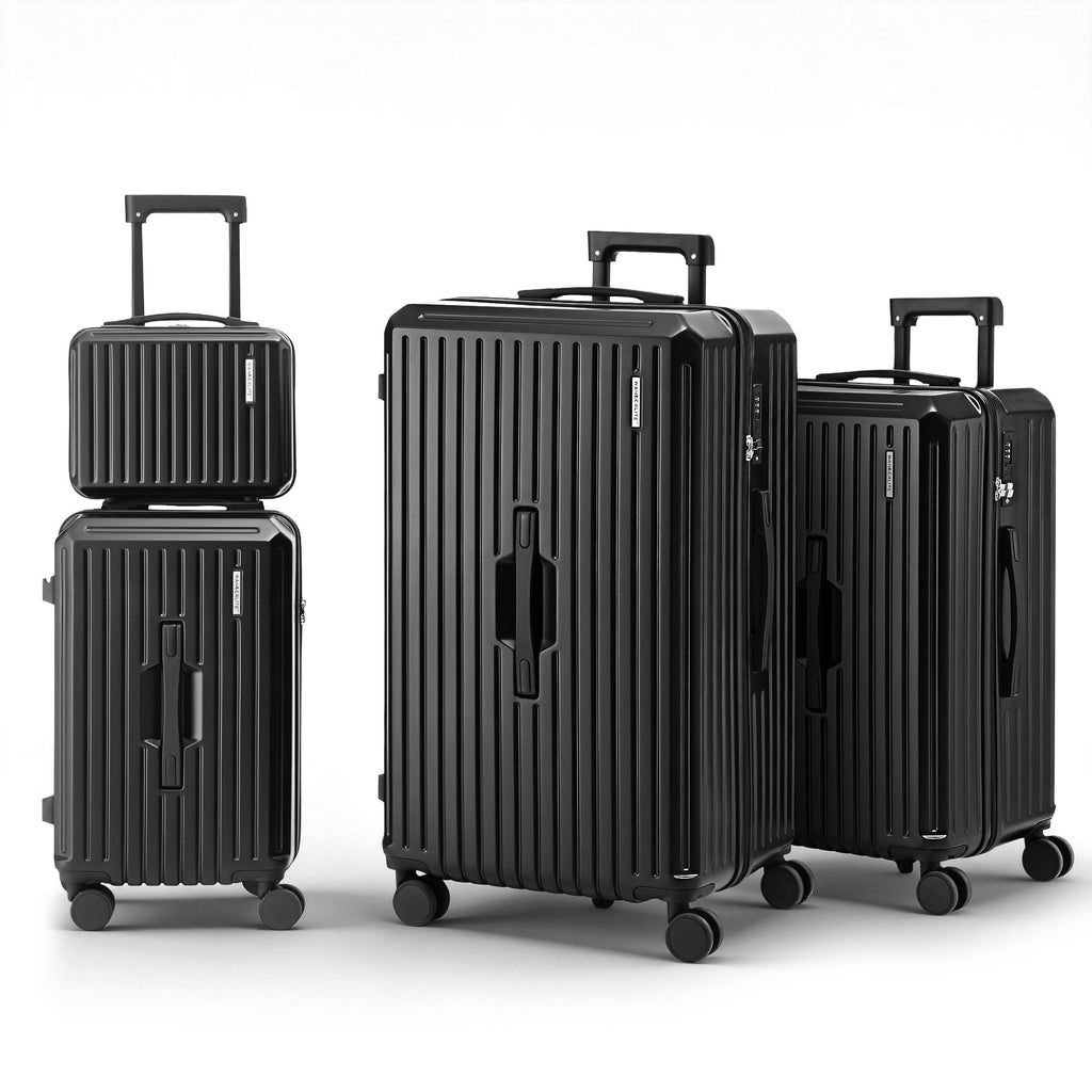 Wanderlite 4pcs Trunk Luggage Suitcase Set Travel Carry On TSA Lock