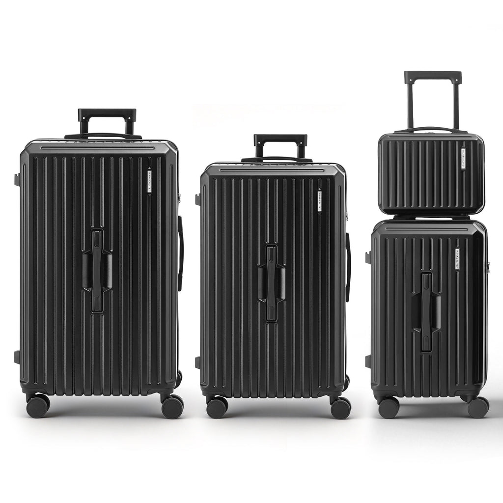 Wanderlite 4pcs Trunk Luggage Suitcase Set Travel Carry On TSA Lock
