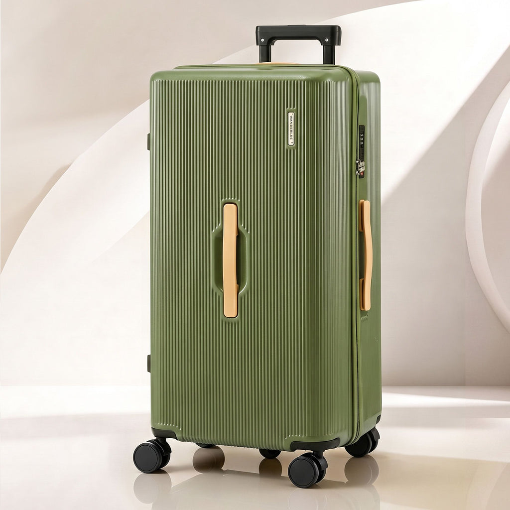 Wanderlite 28" Modern Vertical Trunk Luggage Suitcase Travel 5 Wheels