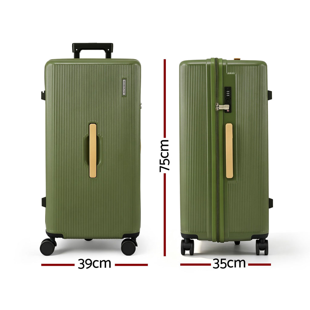 Wanderlite 28" Modern Vertical Trunk Luggage Suitcase Travel 5 Wheels