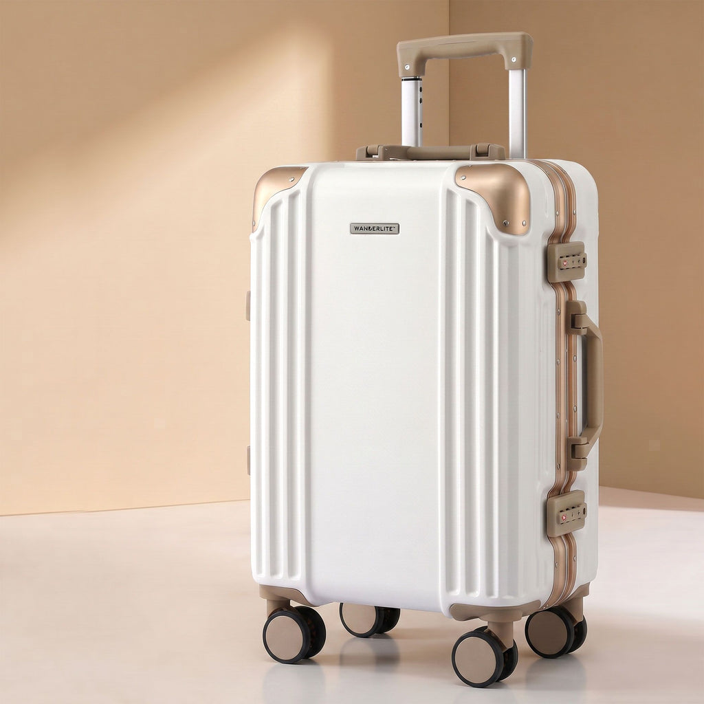 Wanderlite 20" Aluminium Frame Carry On Luggage Suitcase TSA Lock