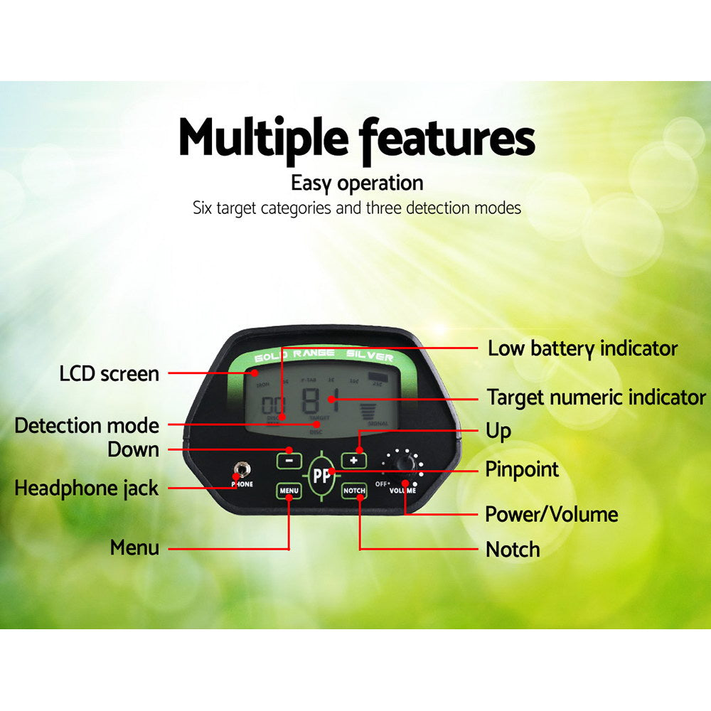 Metal Detector 220MM Deep Sensitive Water Resistant Pinpointer
