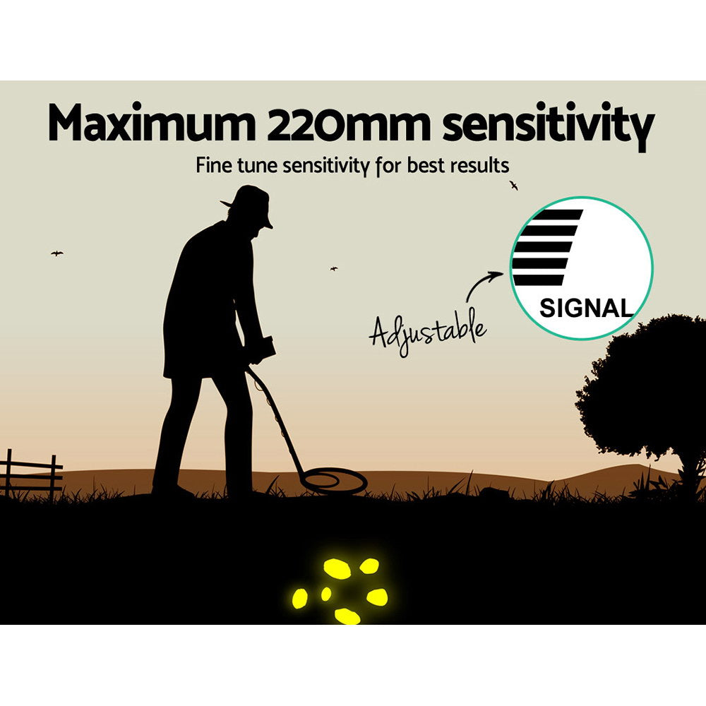 Metal Detector 220MM Deep Sensitive Water Resistant Treasure Hunter