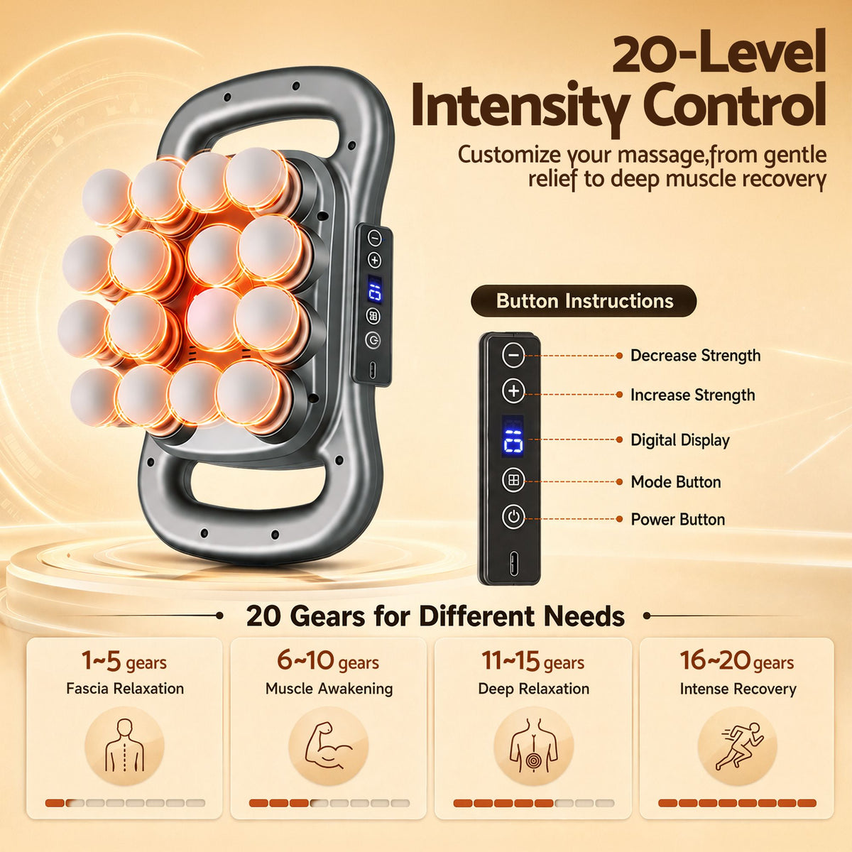Everfit Deep Tissue Massager 16 Heads