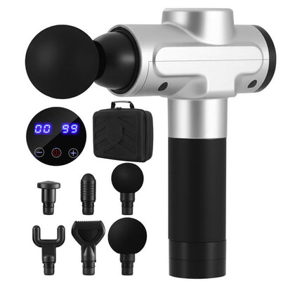 Everfit Massage Gun, 30 Speed, 6 Heads, Silver