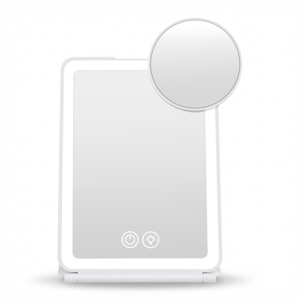 Embellir Rechargeable LED Makeup Mirror with 10x Magnifier, White