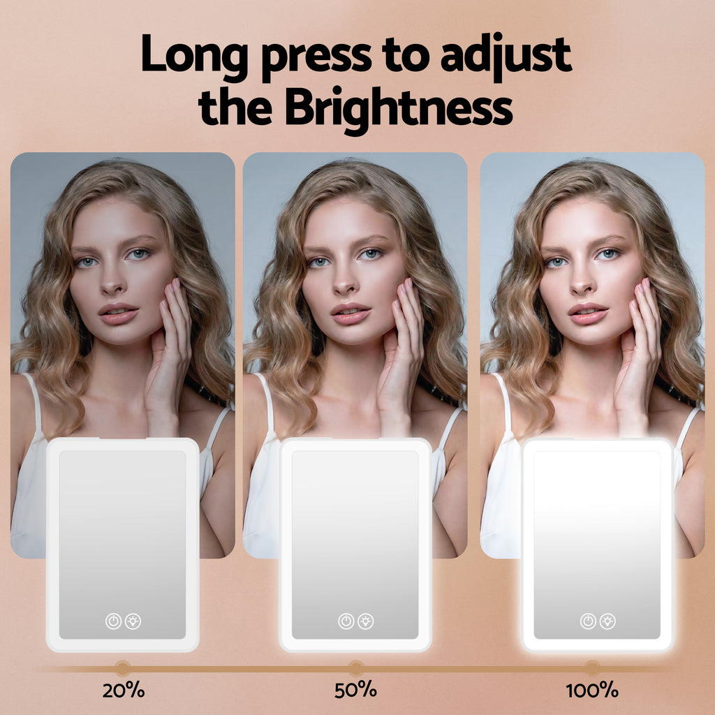 Embellir Rechargeable LED Makeup Mirror with 10x Magnifier, White