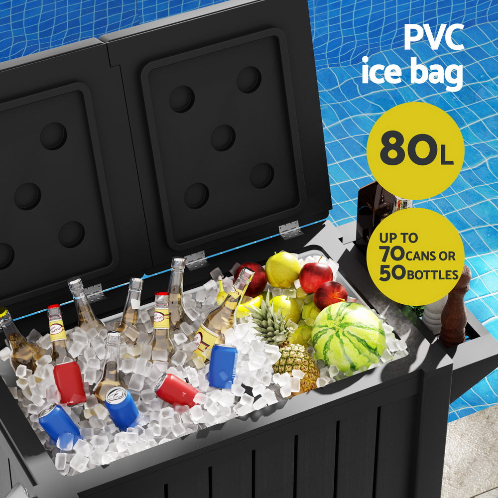 Gardeon Outdoor Cooler Cart with 80 L Ice Bucket