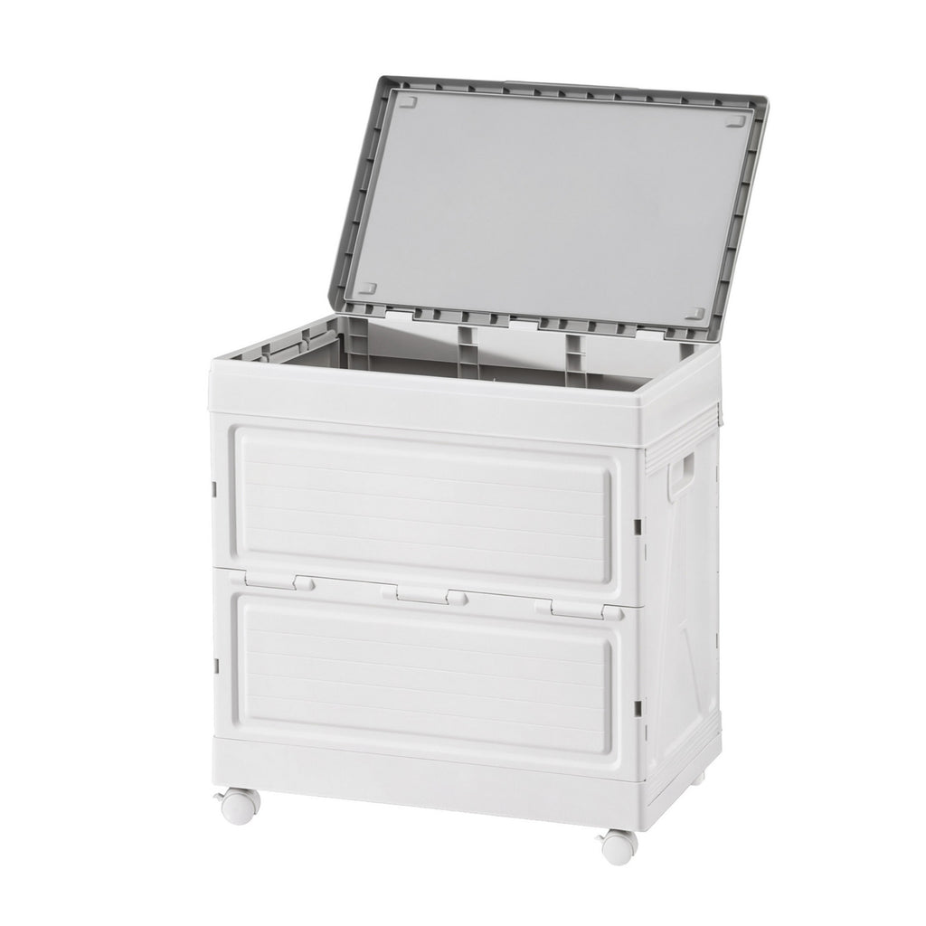 Gardeon Folding Outdoor Storage Box with Wheels, 159 L