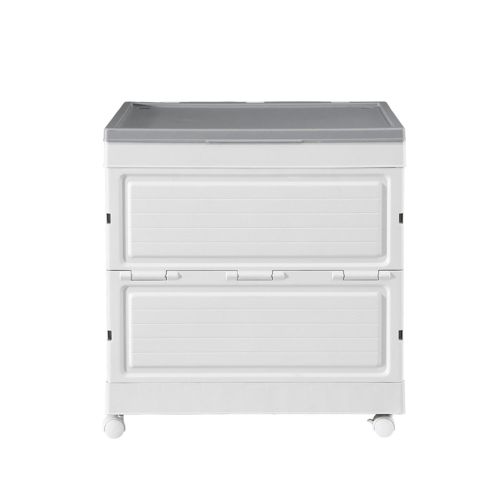 Gardeon Folding Outdoor Storage Box with Wheels, 159 L