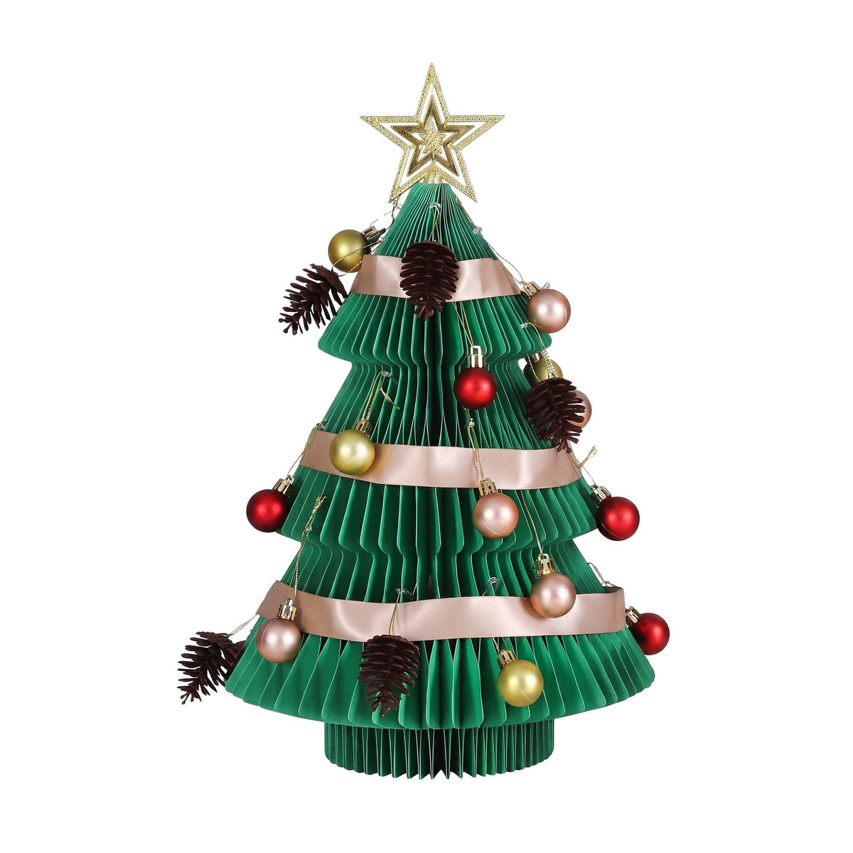 Jingle Jollys Folding Christmas Tree 47CM Xmas Table Decorations Green DIY Kit