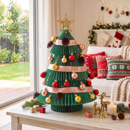 Jingle Jollys 61cm Tabletop Christmas Tree Decorations Easy Setup Foldable