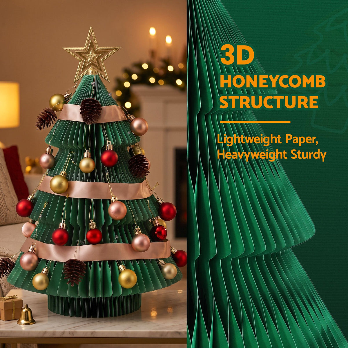 Jingle Jollys 61cm Tabletop Christmas Tree Decorations Easy Setup Foldable