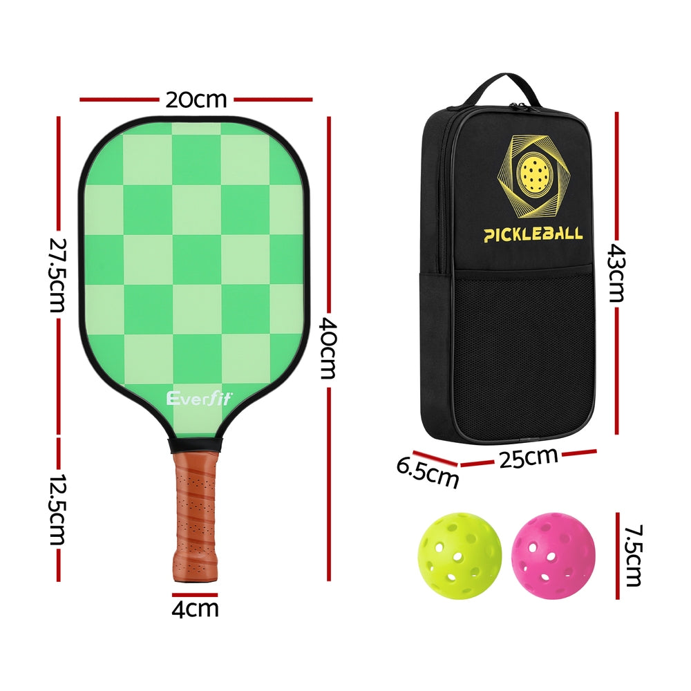 Everfit Pickleball Paddle Set Fiberglass