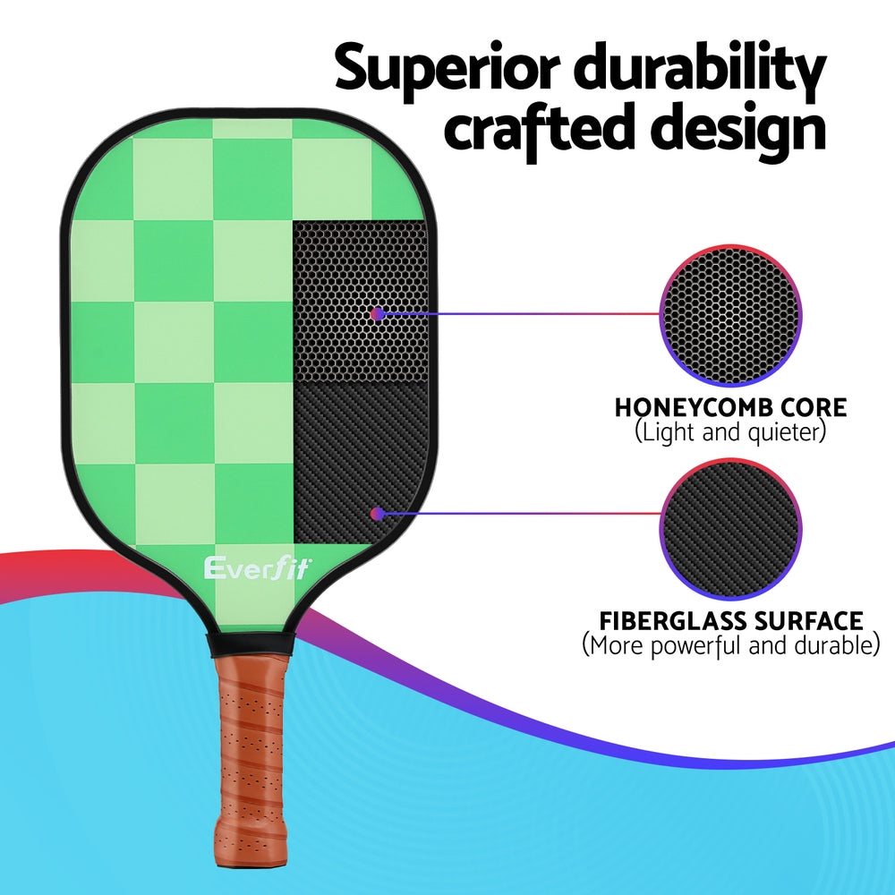 Everfit Pickleball Paddle Set Fiberglass