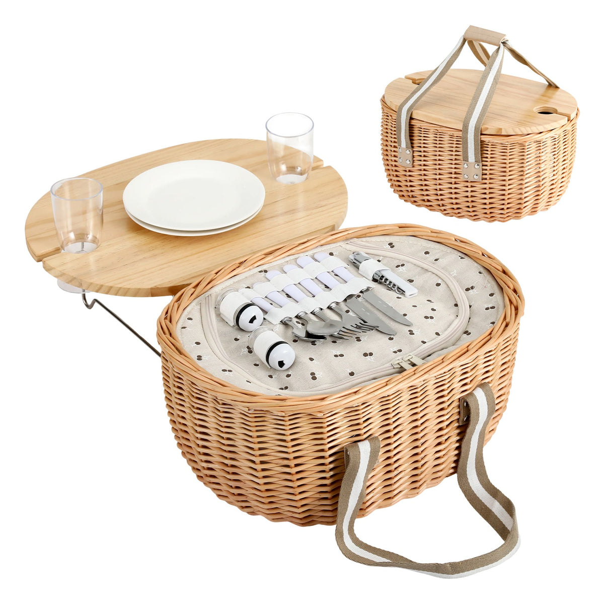 Alfresco 2 Person Insulated Picnic Basket Set