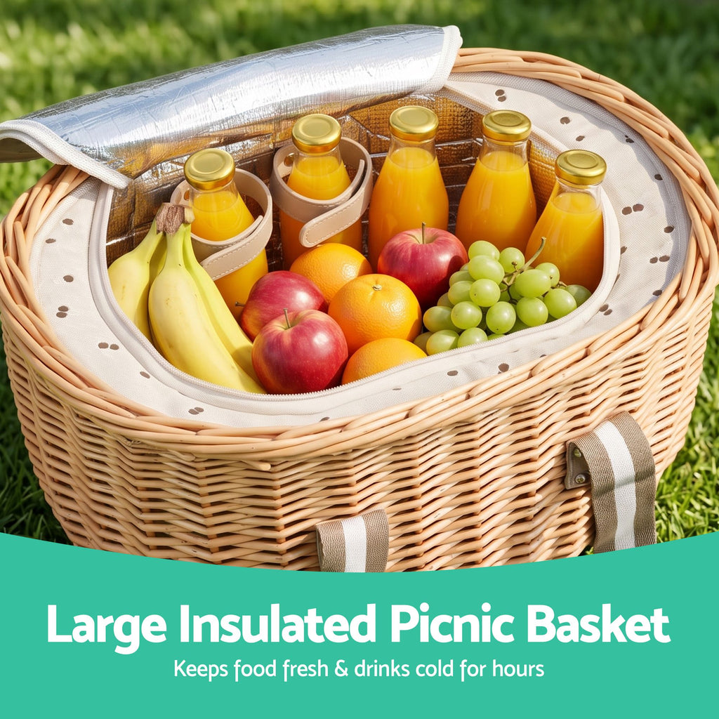 Alfresco 2 Person Insulated Picnic Basket Set