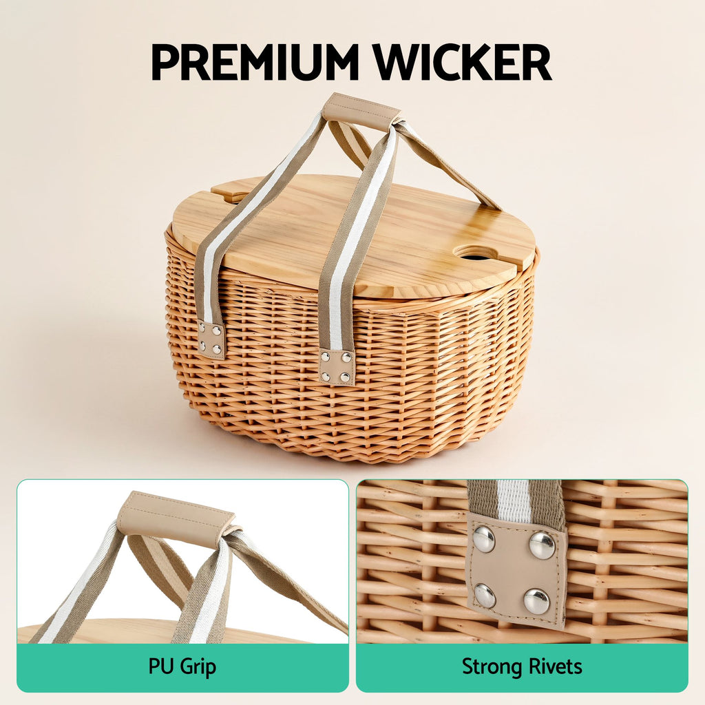 Alfresco 2 Person Insulated Picnic Basket Set