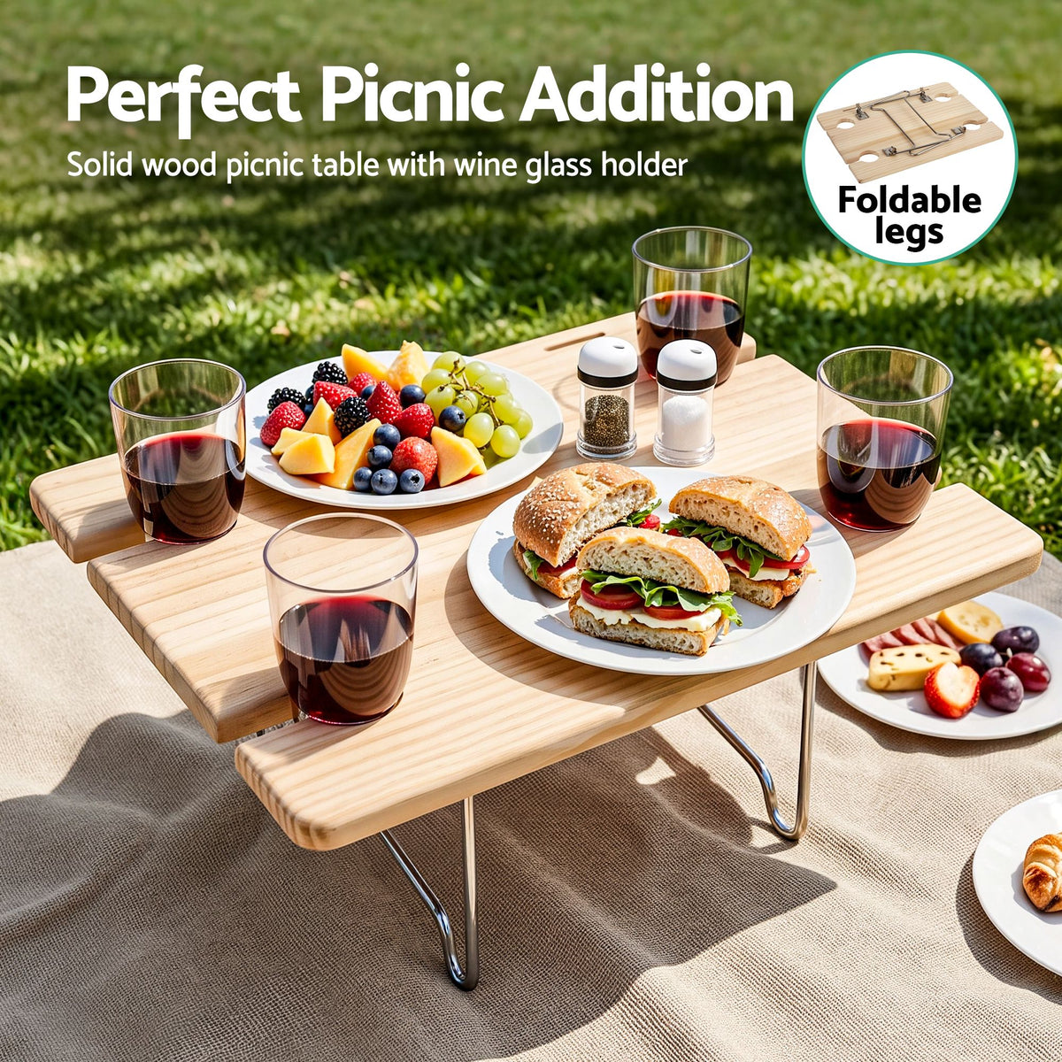Alfresco 4 Person Insulated Picnic Basket Set