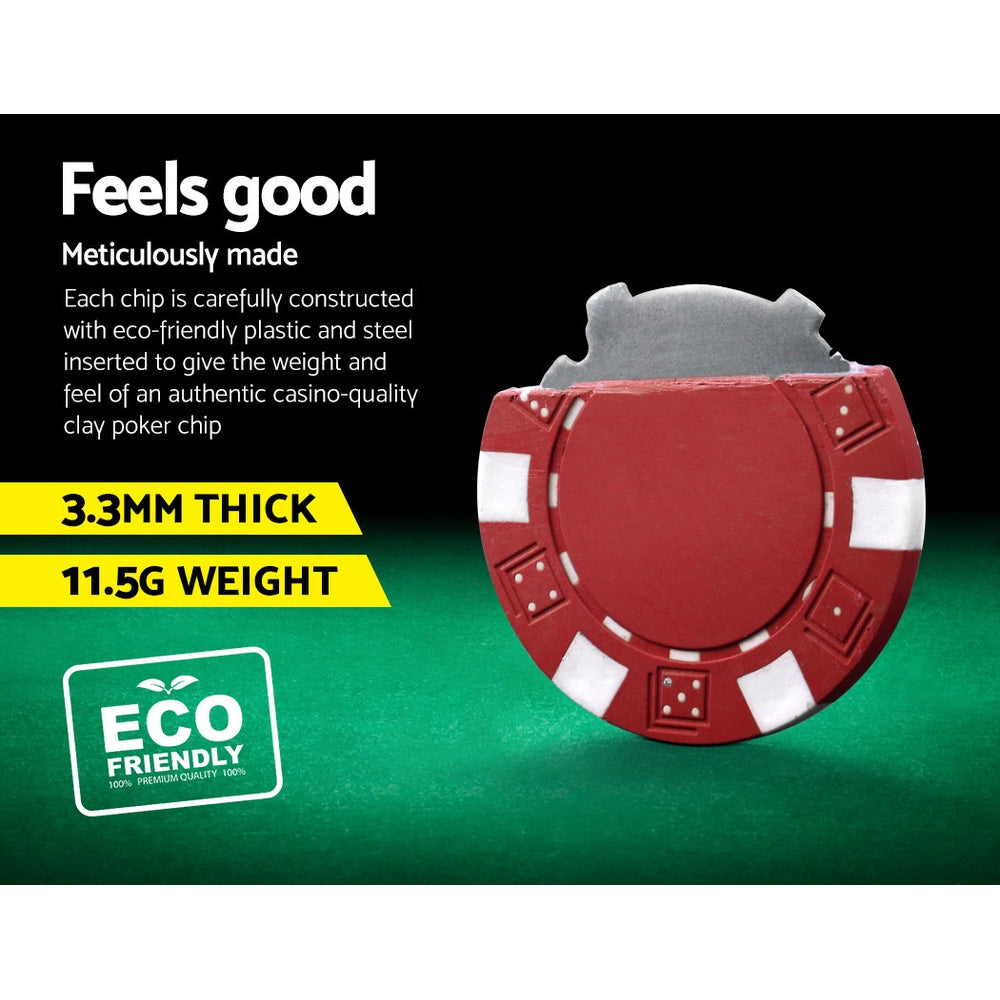 Poker Chips Set with Case, 500 Piece, shown in a real setting