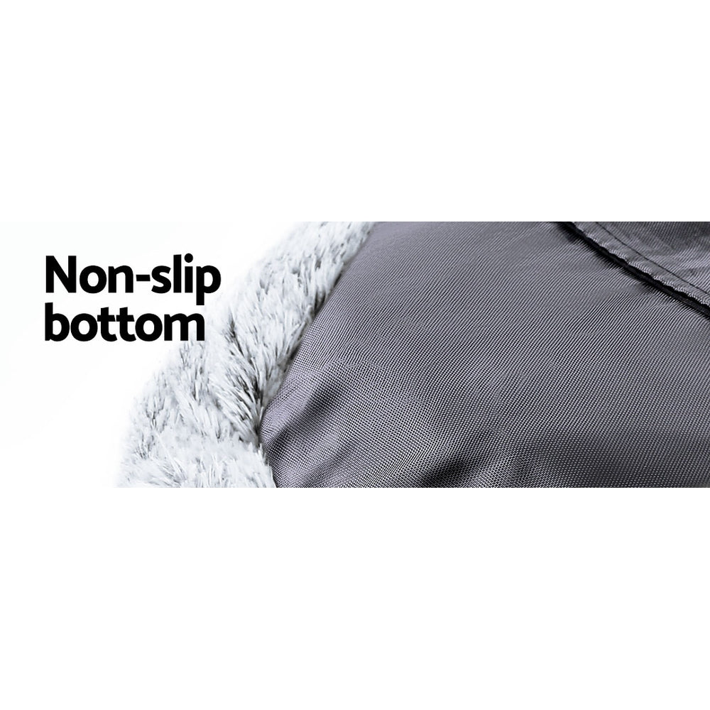 i.Pet Bed Dog Cat 110cm Calming Extra Large Soft Plush Light Charcoal
