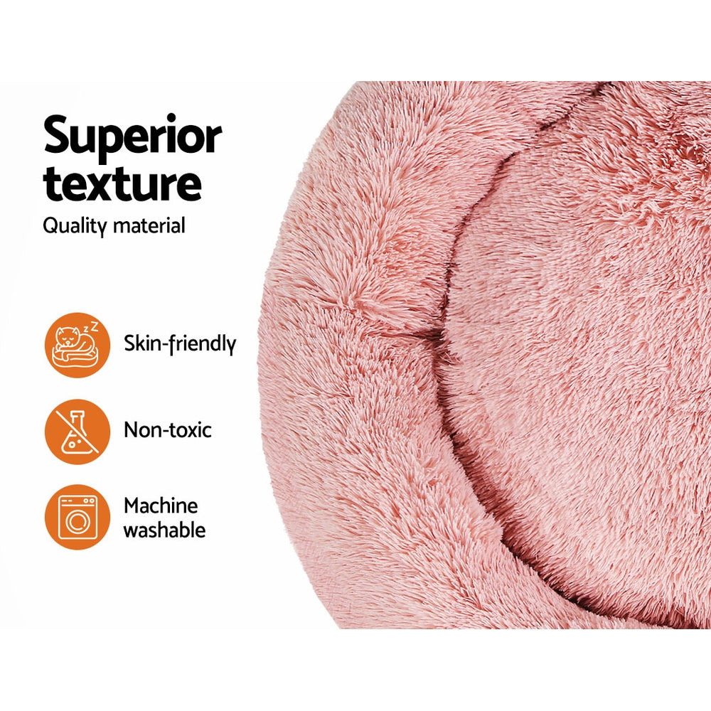 i.Pet Bed Dog Cat 110cm Calming Extra Large Soft Plush Pink