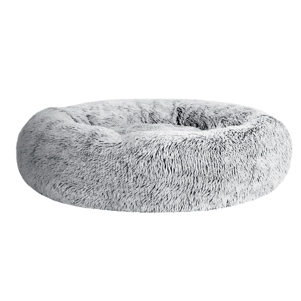 i.Pet Bed Dog Cat 90cm Large Calming Soft Plush Light Charcoal