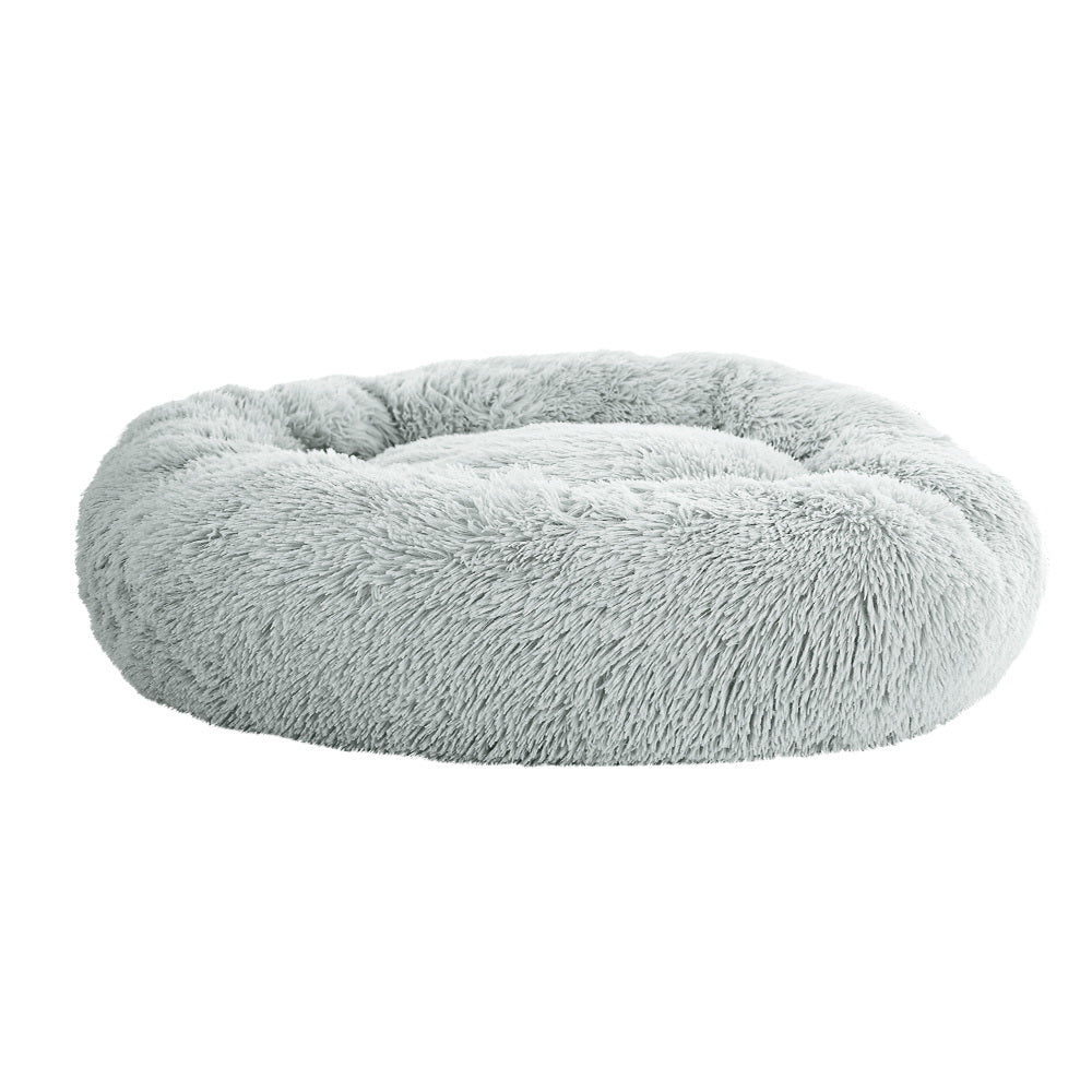 i.Pet Bed Dog Cat 90cm Large Calming Soft Plush Light Grey