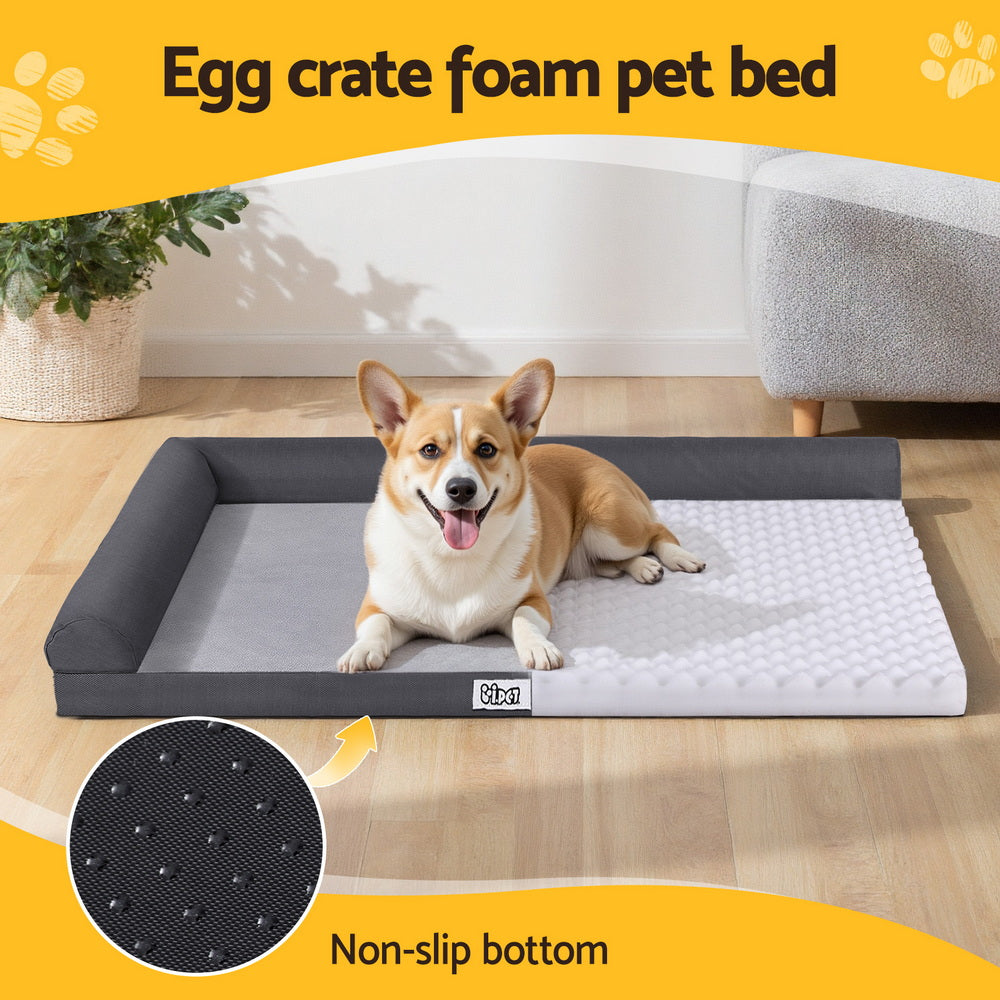 i.Pet Bed Plush Soft Cushion Egg Crate Large Sofa Platform Removable