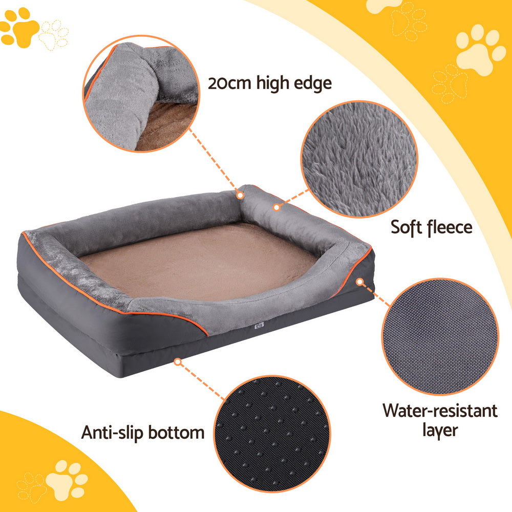 i.Pet Bed Orthopedic Washable Dog Bed Plush Fleece Sofa Cushion Mat