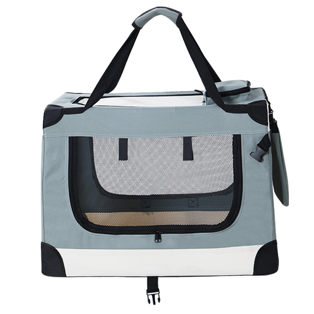 i.Pet Carrier Soft Crate Dog Cat Travel 90x61CM Portable Foldable Car