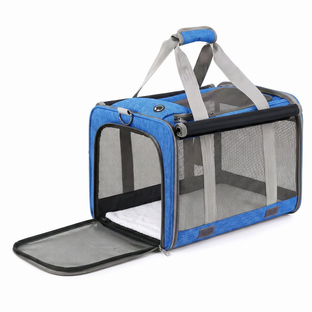 i.Pet Carrier Bag Foldable Dog Cat Durable Crate Travel Cage Portable