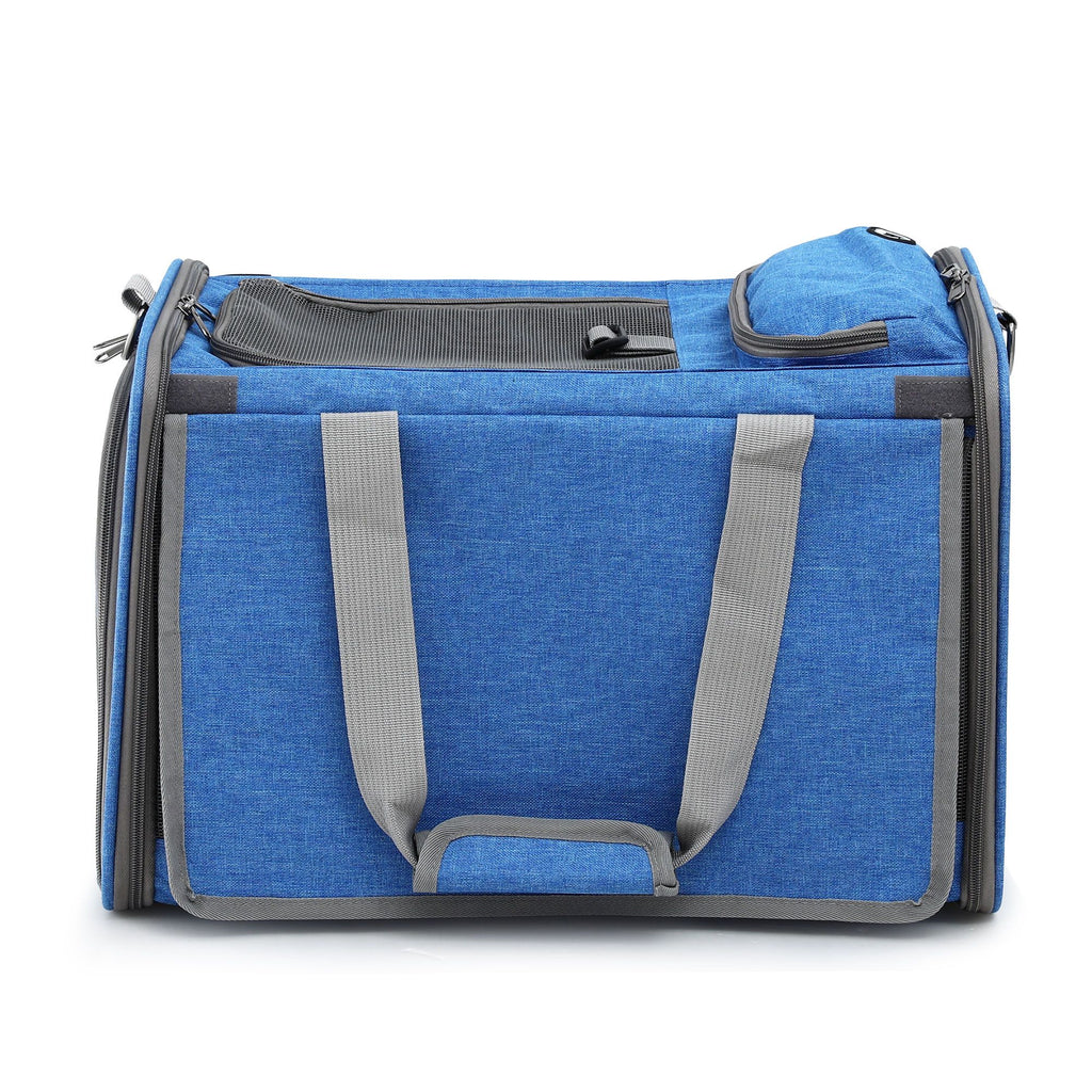 i.Pet Carrier Bag Foldable Dog Cat Durable Crate Travel Cage Portable