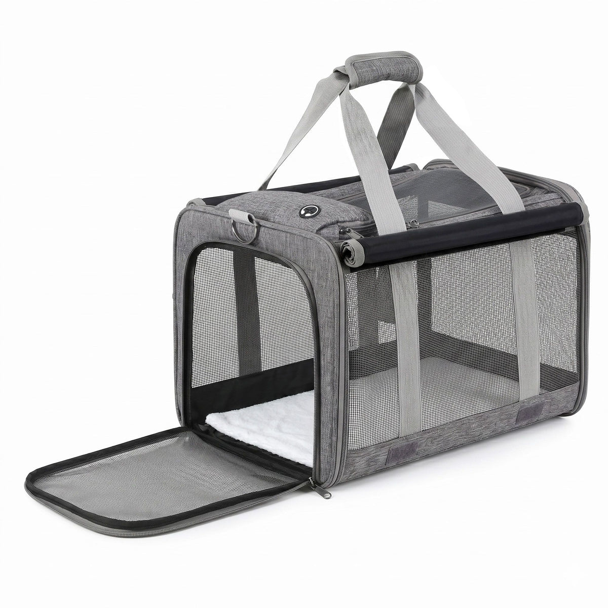 i.Pet Carrier Bag Foldable Dog Cat Durable Crate Travel Cage Portable