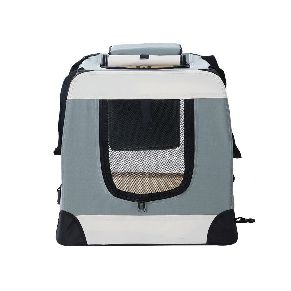i.Pet Carrier Soft Crate Dog Cat Travel 70x52CM Portable Foldable Car