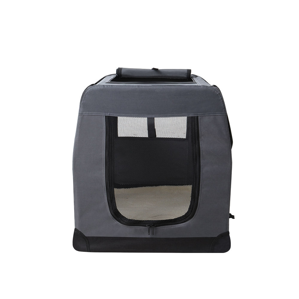 i.Pet Carrier Soft Crate Dog Cat Travel 60x42CM Portable Foldable Car