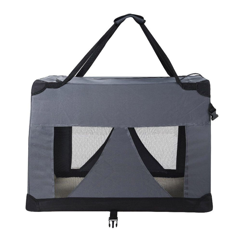 i.Pet Carrier Soft Crate Dog Cat Travel 82x58CM Portable Foldable Car