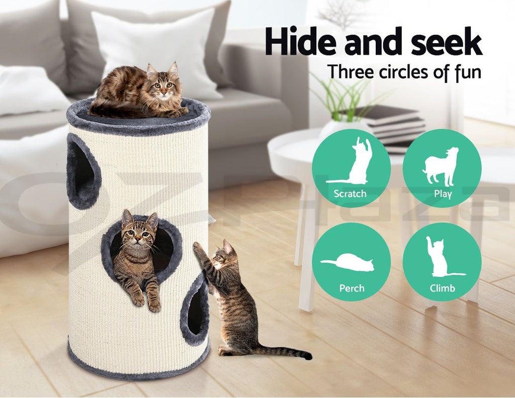 i.Pet Cat Tree 70cm Scratching Post Tower Scratcher Trees Wood Condo