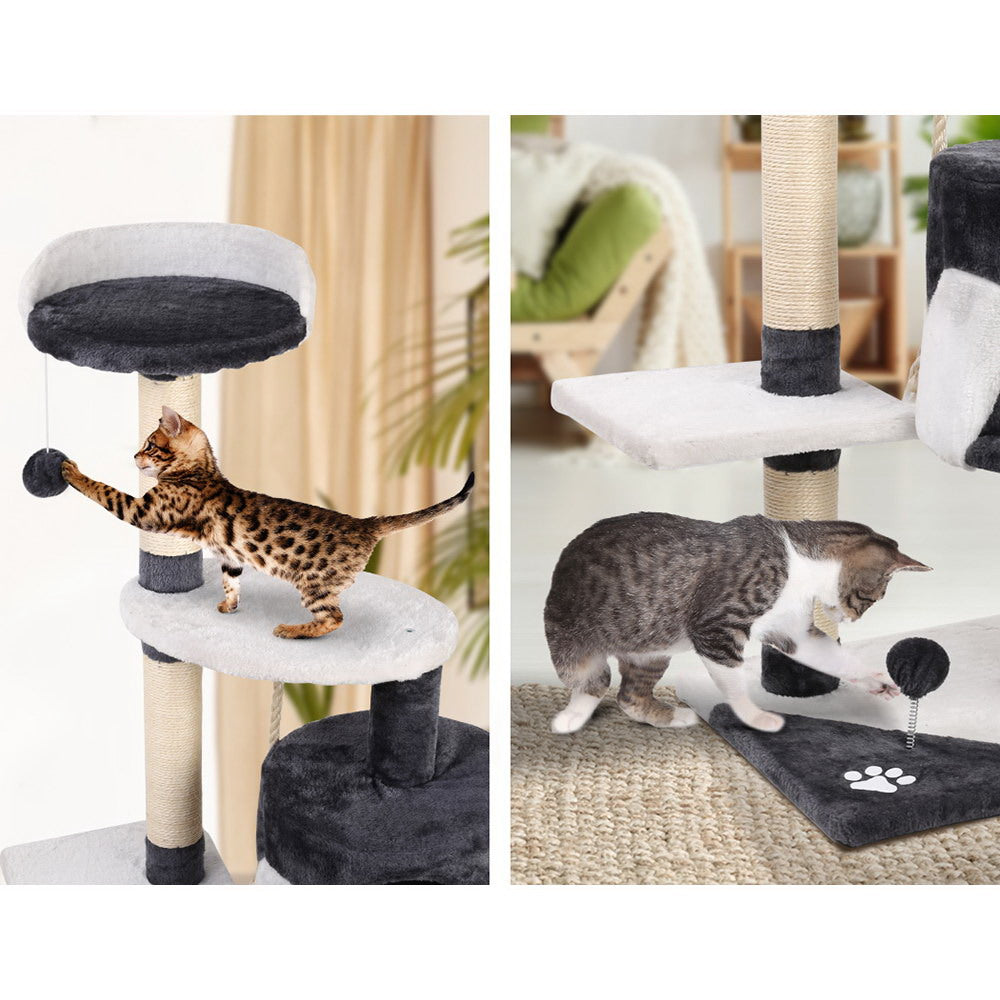i.Pet Cat Tree 112cm Tower Scratching Post Scratcher Wood Condo House