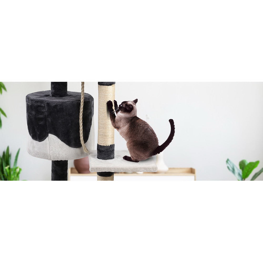 i.Pet Cat Tree 112cm Tower Scratching Post Scratcher Wood Condo House