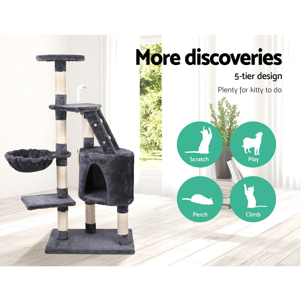 i.Pet Cat Tree 120cm Tower Scratching Post Scratcher Wood Condo House