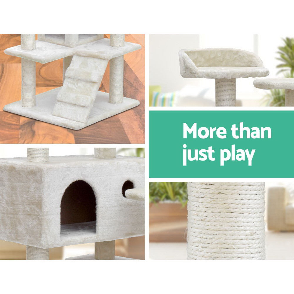 i.Pet Cat Tree 134cm Tower Scratching Post Scratcher Wood Condo House