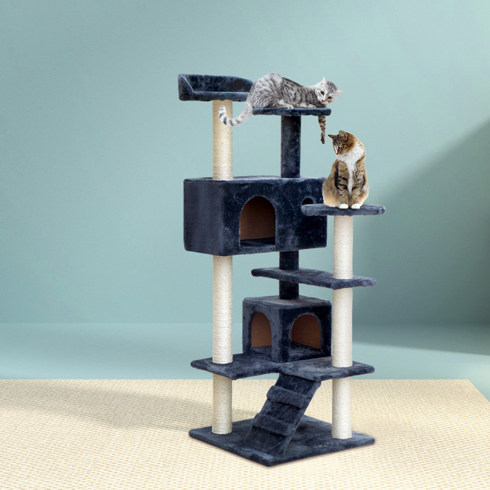 i.Pet Cat Tree 134cm Tower Scratching Post Scratcher Wood Condo House