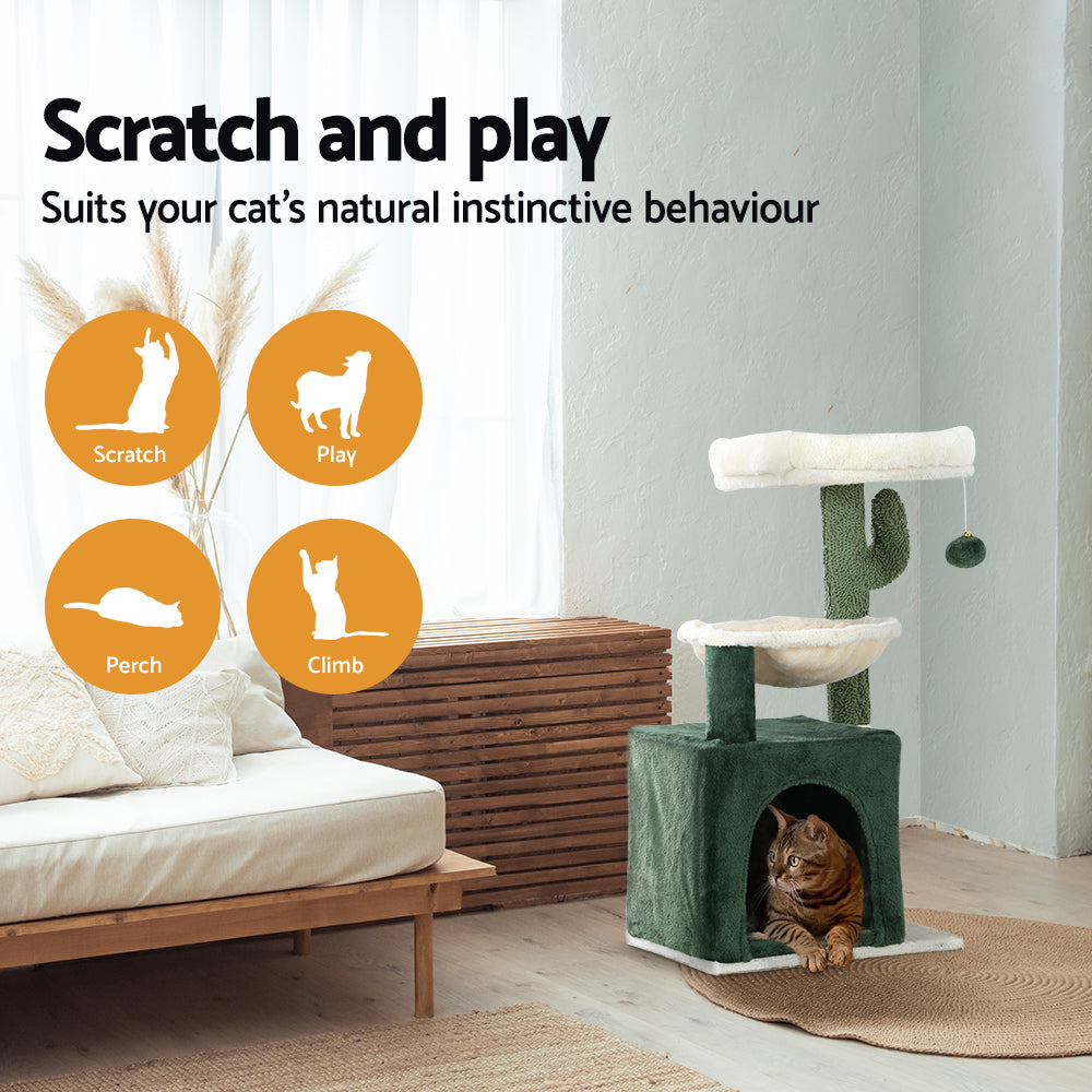 i.Pet Cat Tree 78cm Scratching Post Tower Scratcher Wood Condo House