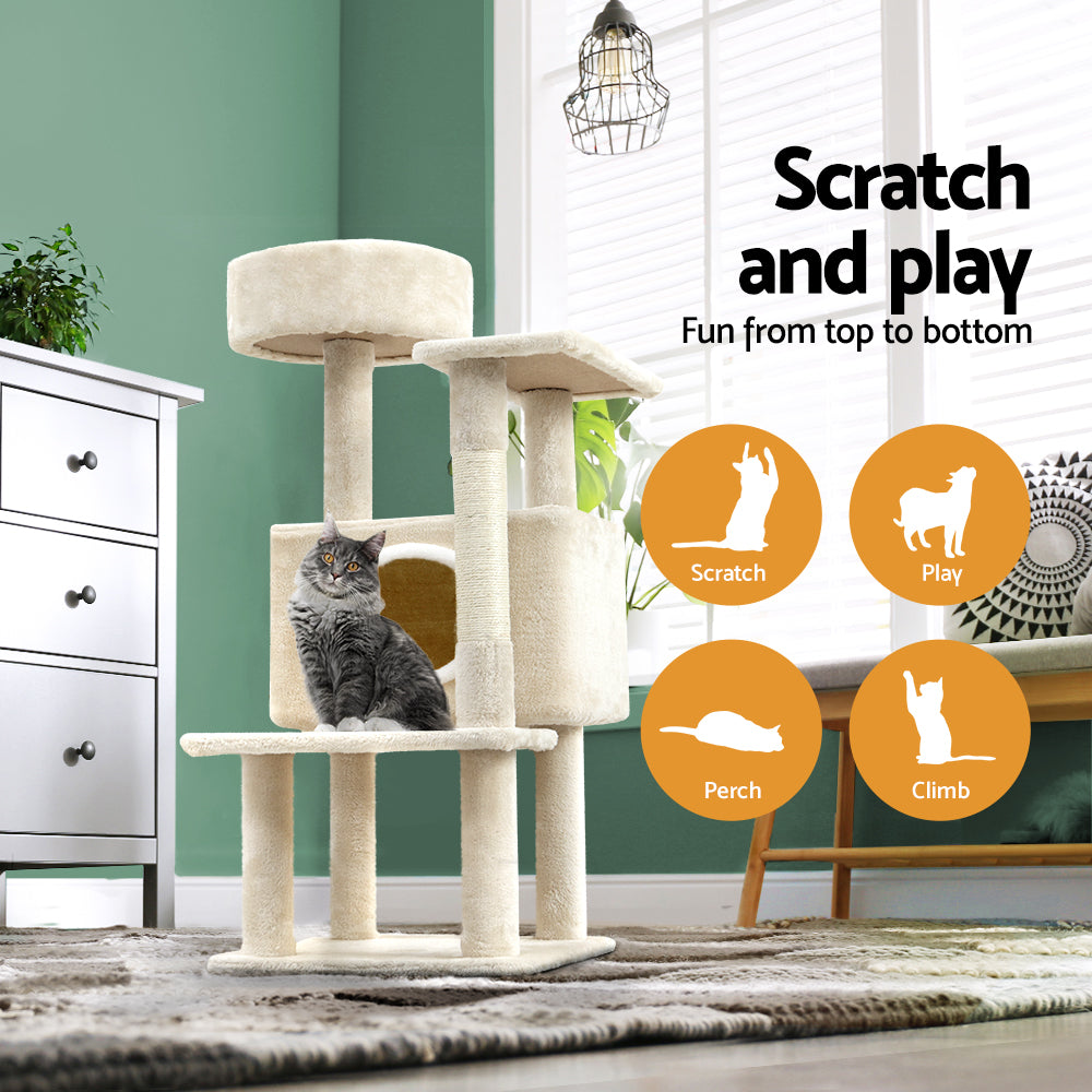 i.Pet Cat Tree 90cm Scratching Post Tower Scratcher Wood Condo House