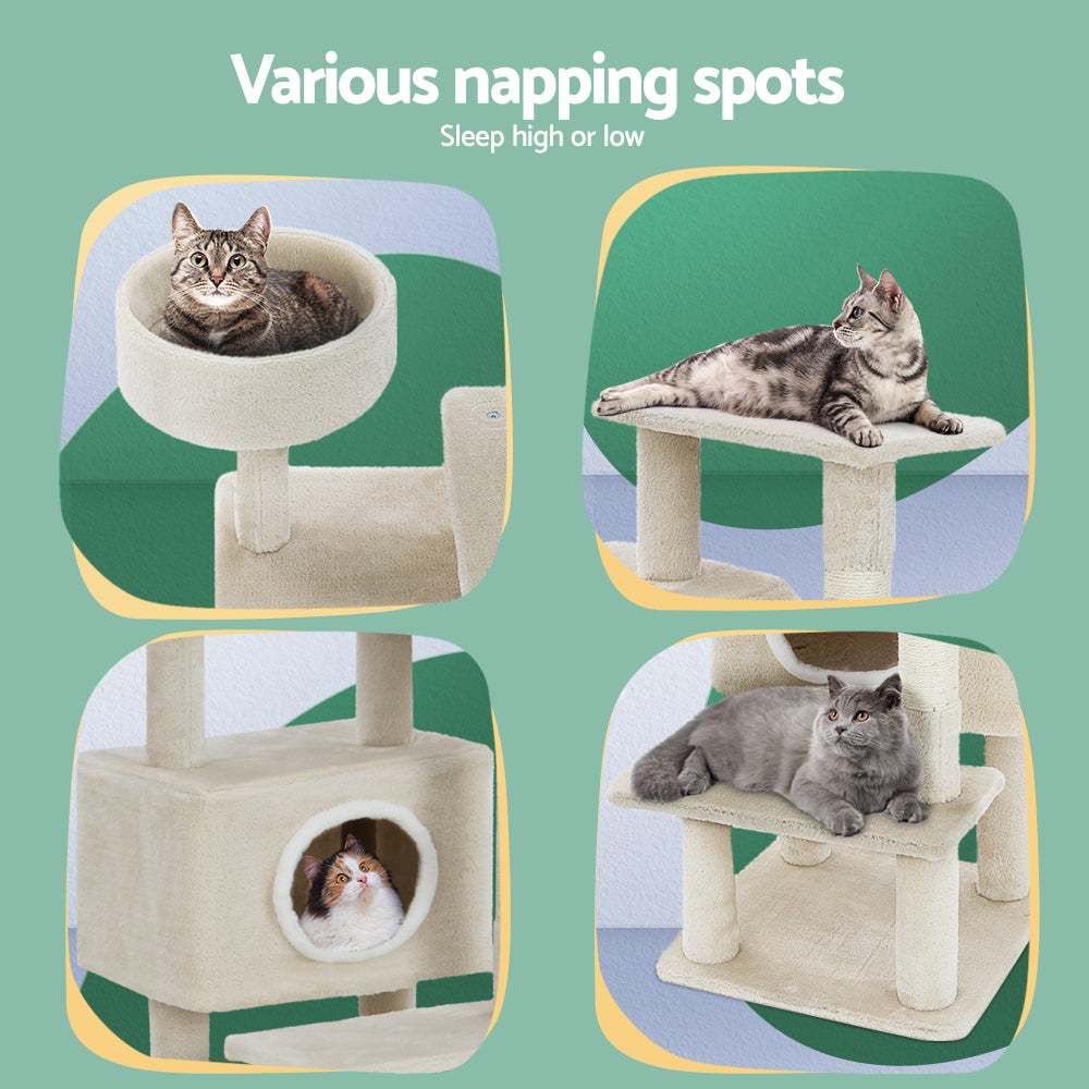 i.Pet Cat Tree 90cm Scratching Post Tower Scratcher Wood Condo House