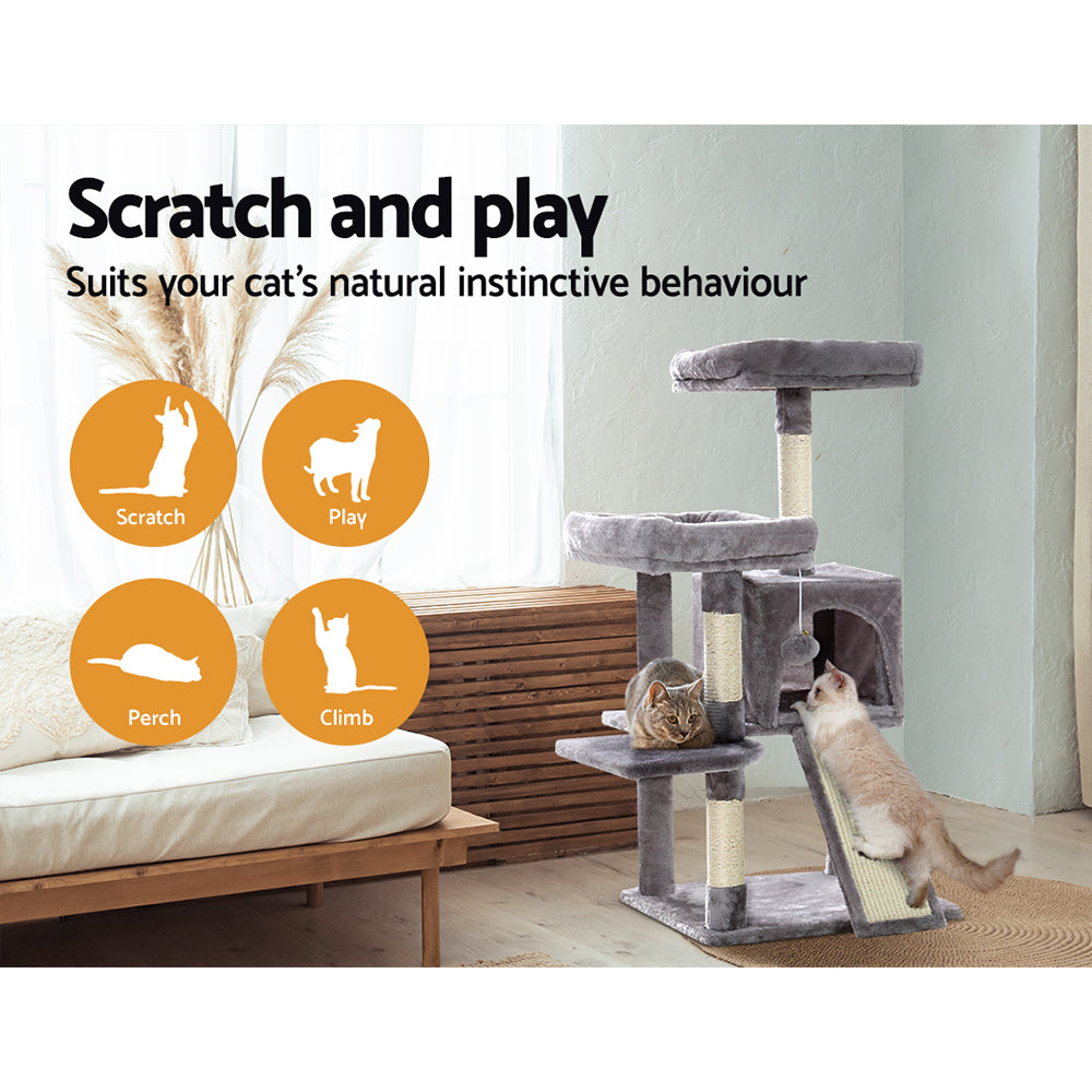 i.Pet Cat Tree 103cm Tower Scratching Post Scratcher Wood Condo House
