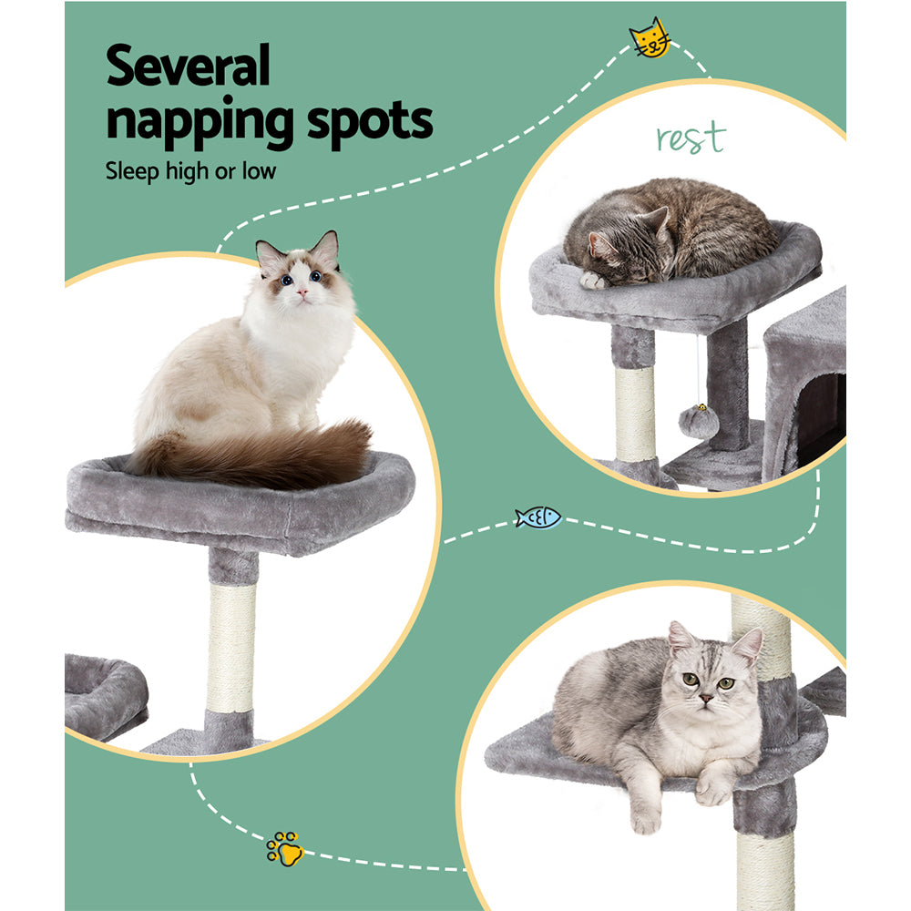 i.Pet Cat Tree 103cm Tower Scratching Post Scratcher Wood Condo House