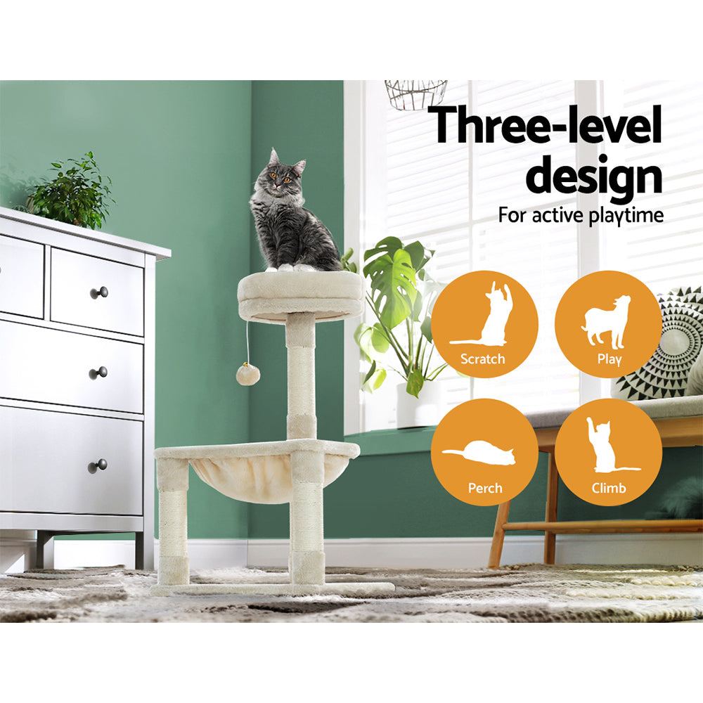 i.Pet Cat Tree 69cm Scratching Post Tower Scratcher Wood Condo Toys